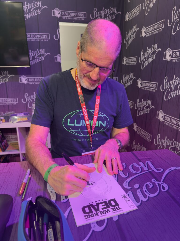 Charlie Adlard, ospite Saldapress Lucca Comics 2025, foto di Rossano D'Angelo