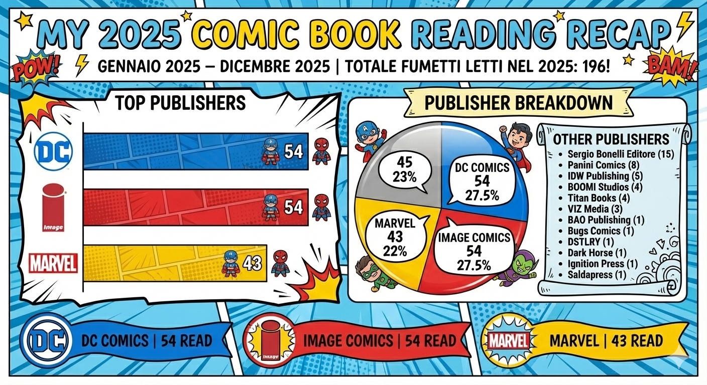 Infografica sulle mie letture del 2025