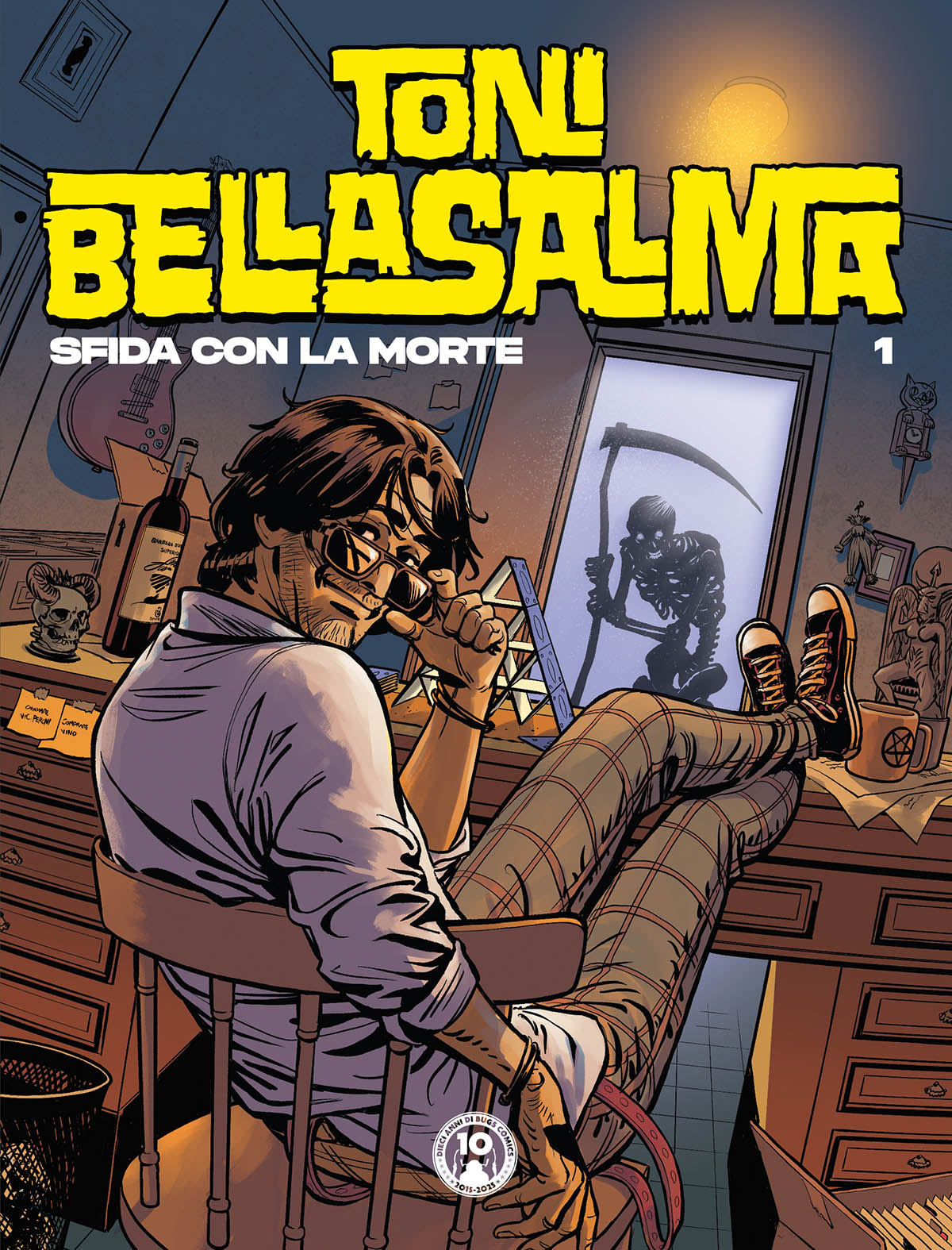 Toni Bellasalma 1 - Sfida con la Morte, copertina di Riccardo Randazzo