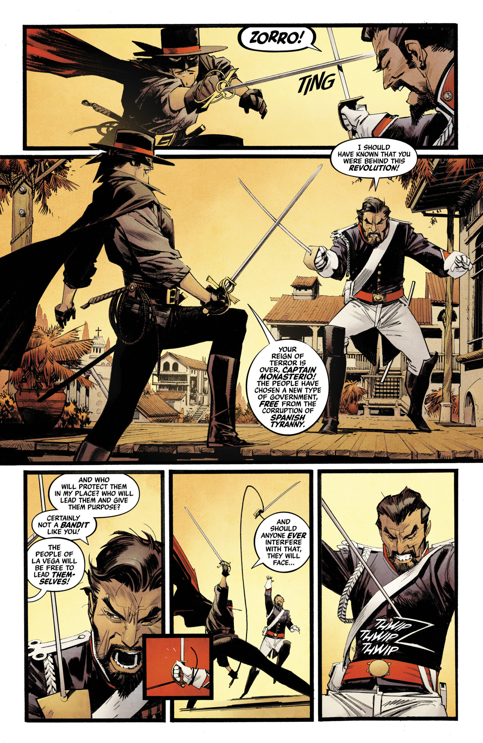 Tavola tratta da Zorro: Man of the Dead #1