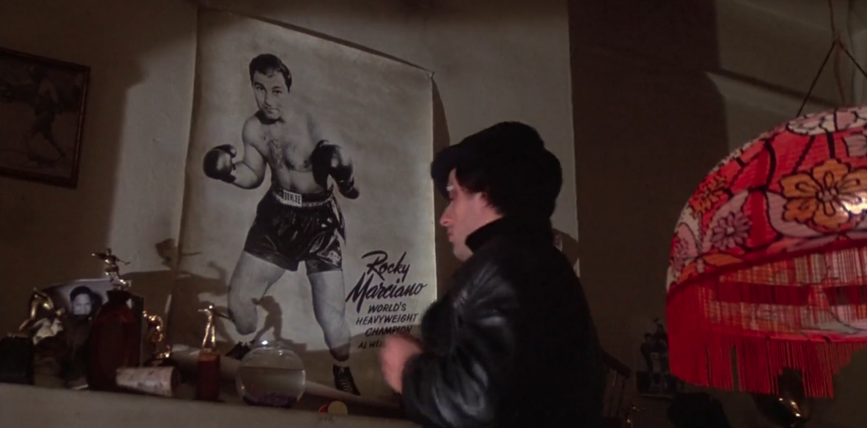 Omaggio a Rocky Marciano nel film Rocky del 1976
