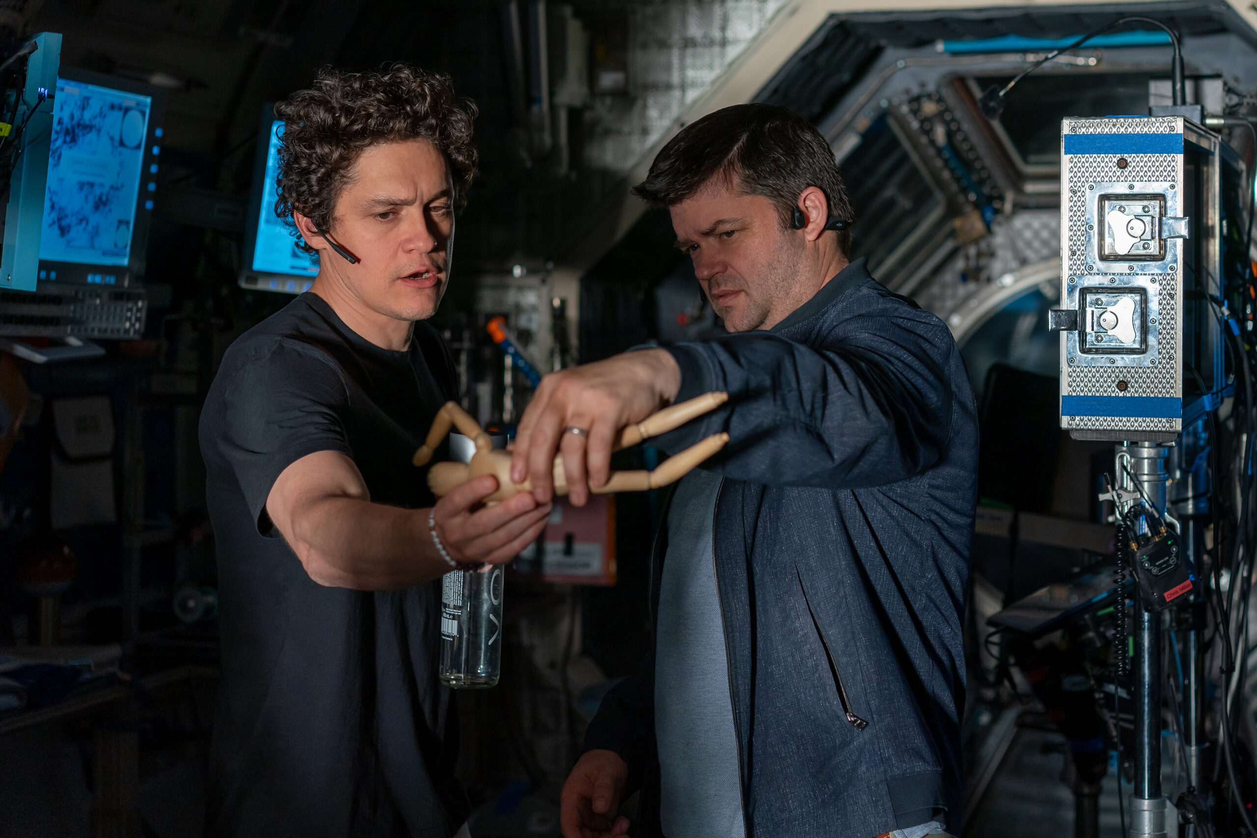 Directors Phil Lord and Christopher Miller on the set of their film PROJECT HAIL MARY, from Amazon MGM Studios.Photo credit: Jonathan Olley © 2026 Amazon Content Services LLC. All Rights Reserved.