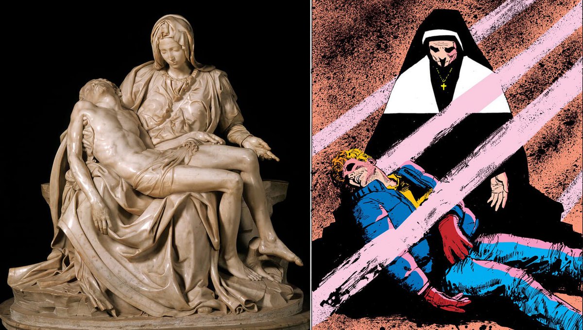Un omaggio degli autori alla Pieta' di Michelangelo