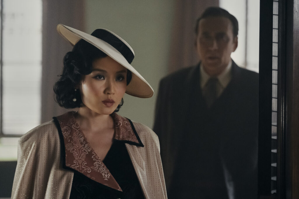 Cat Hardy (Li Jun Li) and Ben Reilly/Spiderman (Nicolas Cage) in SPIDER-NOIR
Photo: Aaron Epstein/Prime
© Amazon Content Services LLC