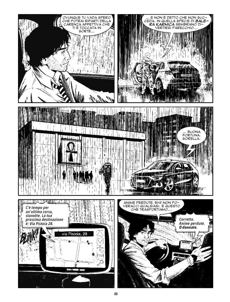 Tavola tratta da Toni Bellasalma 6 - Il taxi delle anime perdute